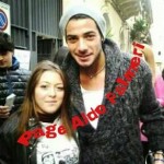 aldo con una fan