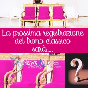 prossima registrazione trono classico 13 febbraio