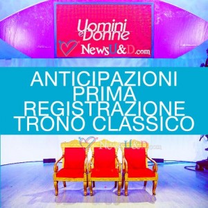 ANTICIPAZIONI PRIMA REGISTRAZIONE